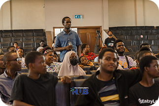 Community members learning